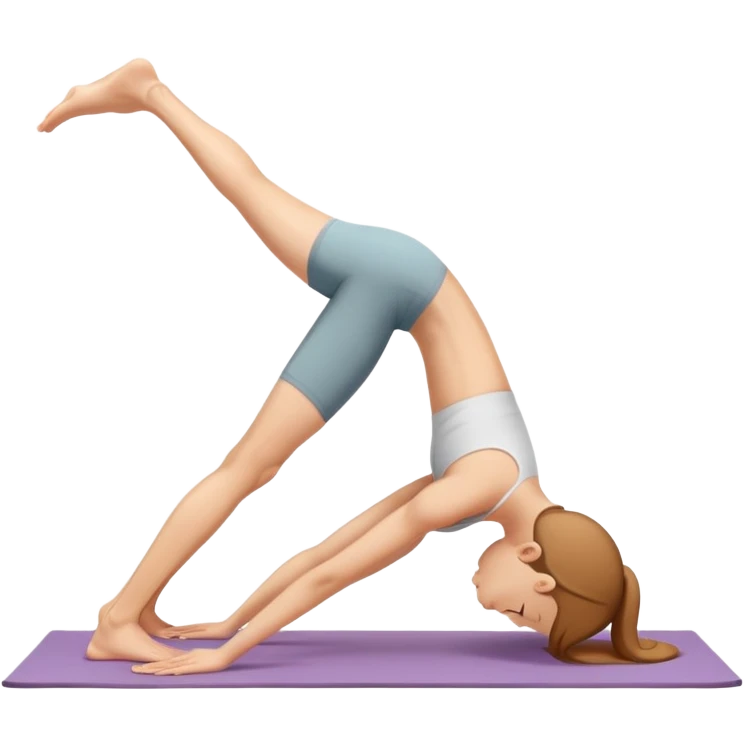 person doing downward dog yoga pose emoji