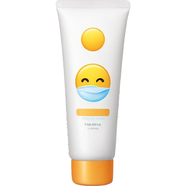tube of spf and baby emoji