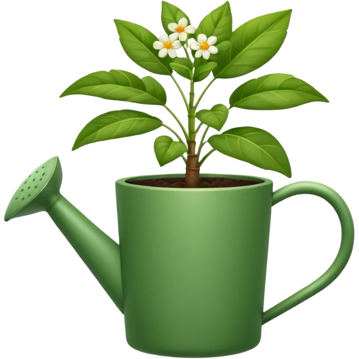 potted plant with a watering can above emoji