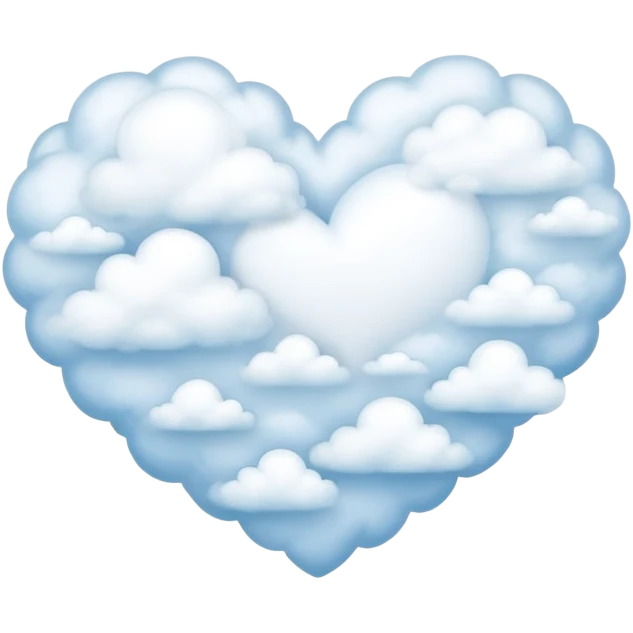 heart made from clouds emoji