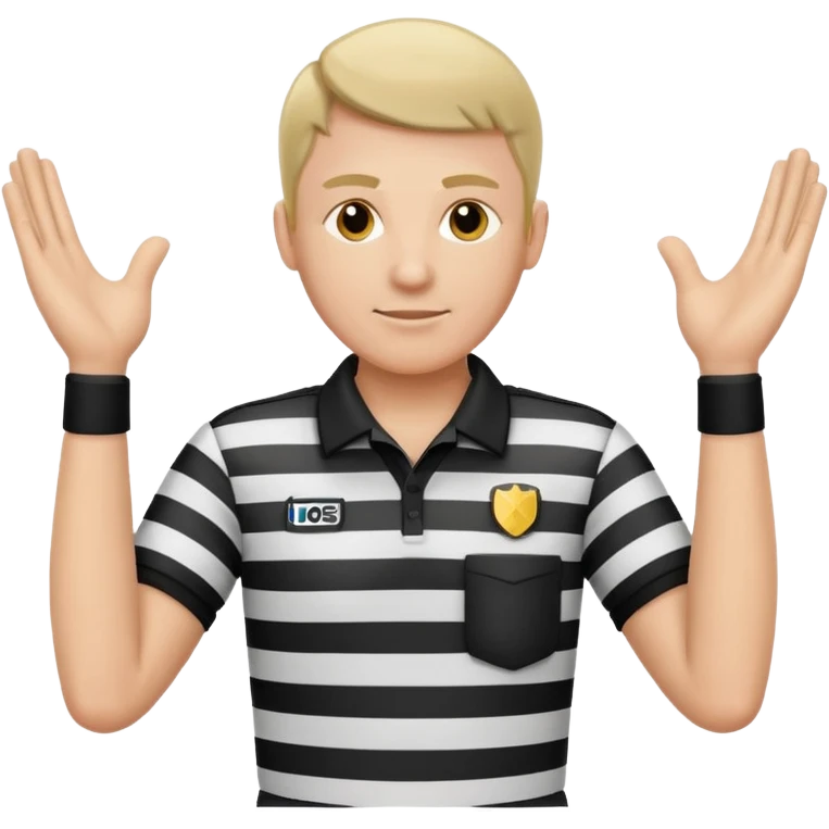 referee with crossed arms up emoji