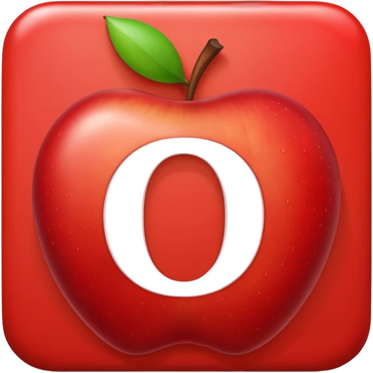 Empty apple like o with letter o up and B down in the midlle emoji