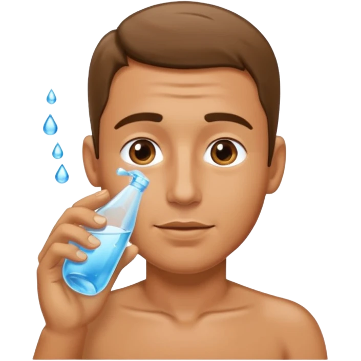 man drinking water emoji