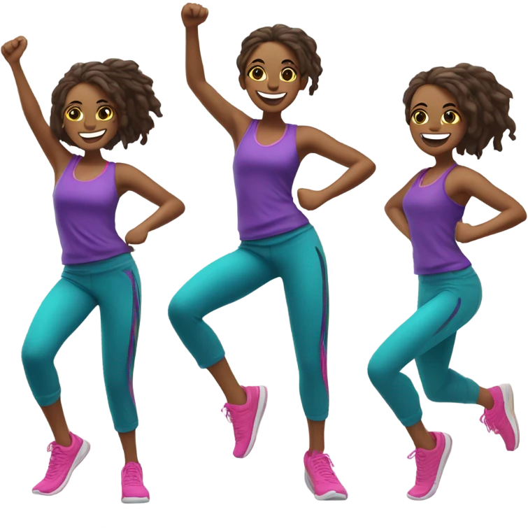 Girl doing zumba emoji