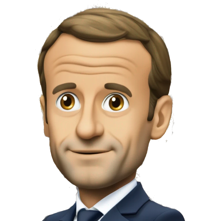 Emmanuel Macron en train d’annoncer la dissolution emoji