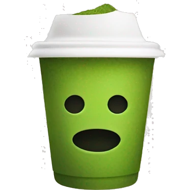 Matcha in a To go cup without face  emoji