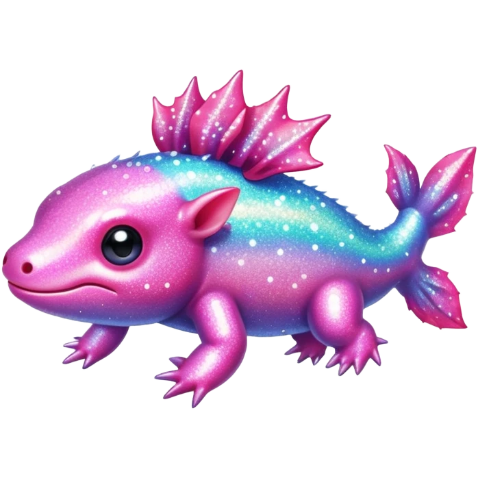 Glitter axolotl emoji