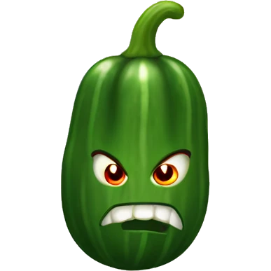 Devil wich cucumber emoji
