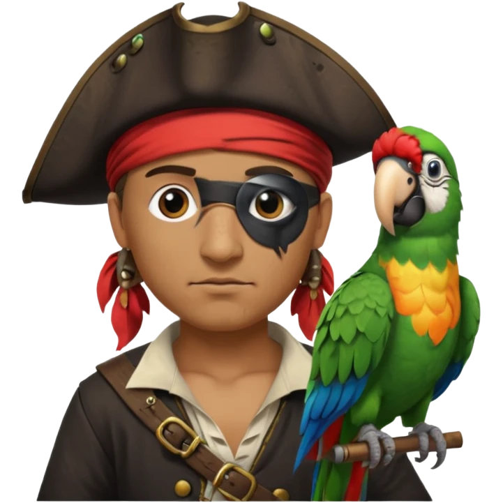 pirate and parrot emoji