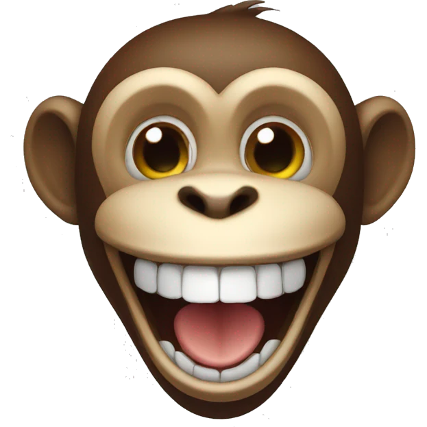 monkey laughing hard emoji