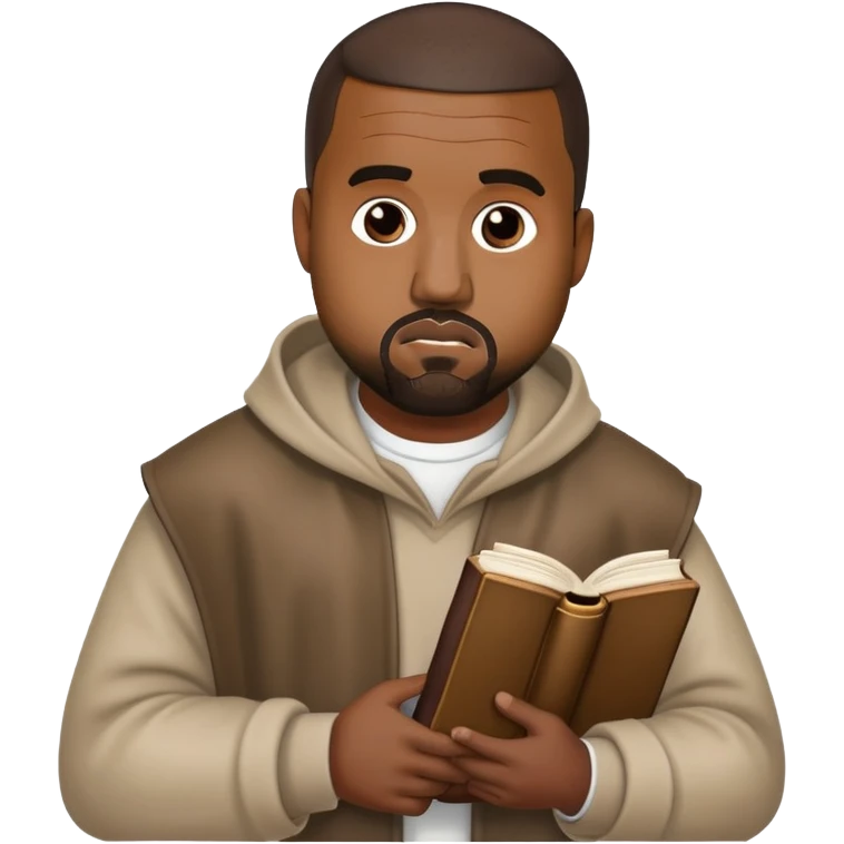 Kanye holding bible emoji