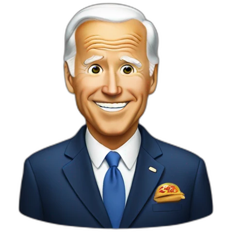 Biden as a fast food employee emoji
