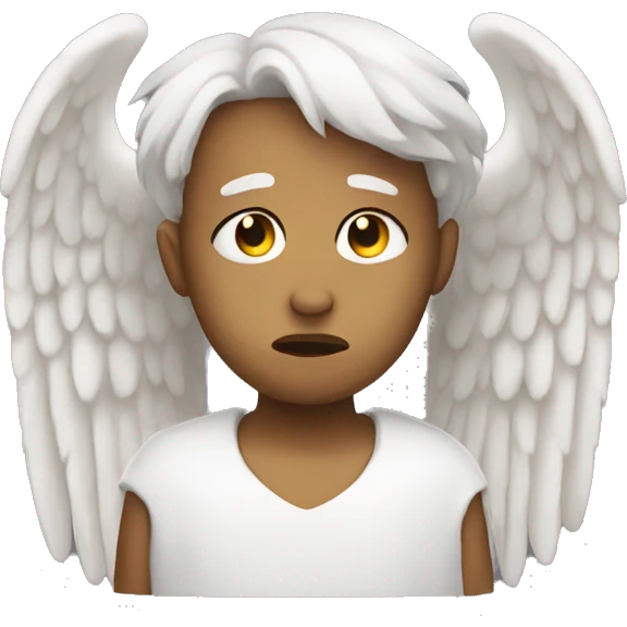 sad angel emoji