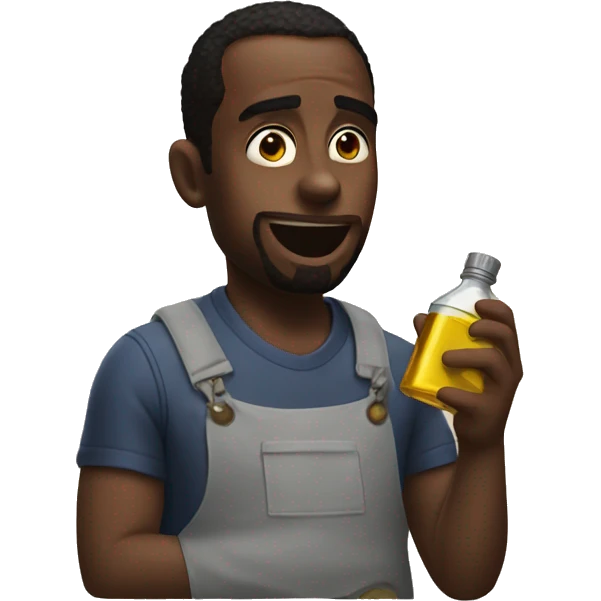 Diddy holding a bottle of oil emoji
