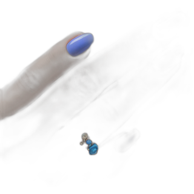 Blue manicure  emoji