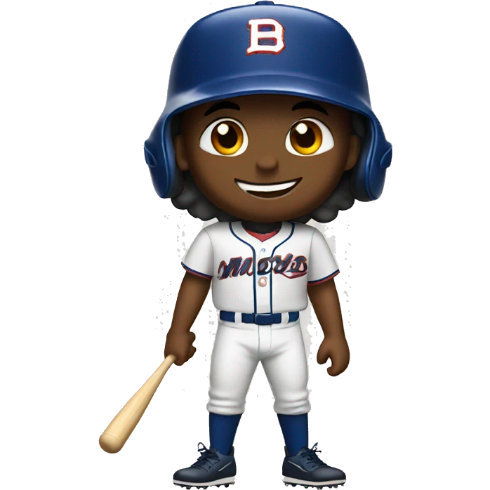Baseball player smiley emoji