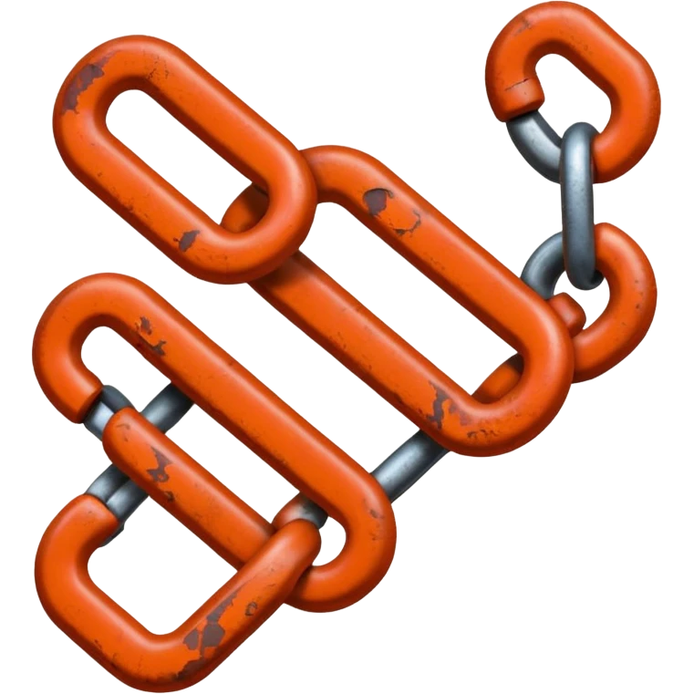 red orange chain emoji