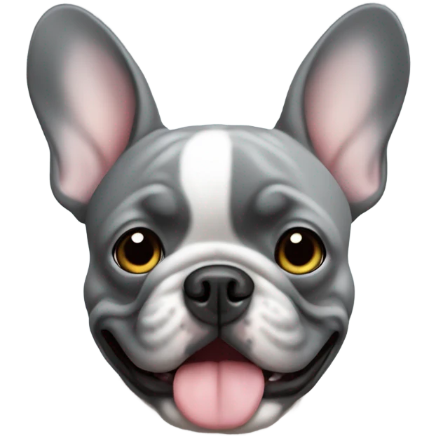 French bulldog that is grey emoji