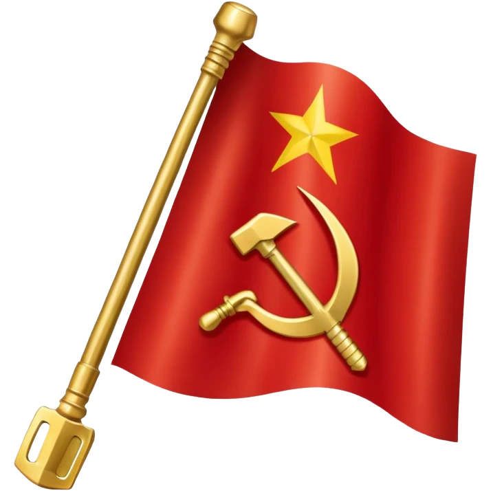 Soviet flag at half-mast, symbolizing Stalin's death emoji
