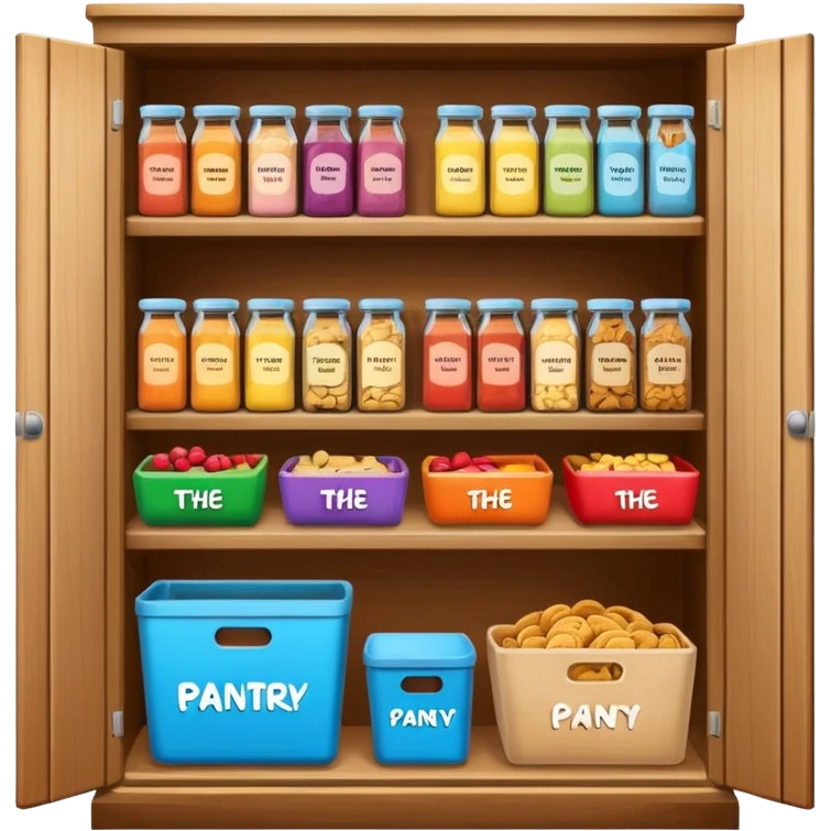 A snack pantry with the words The Pantry written on it emoji
