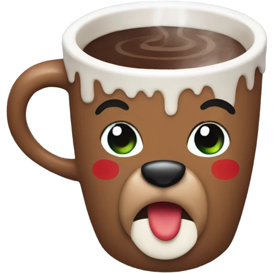 Rudolf drinking a hot chocolate  emoji