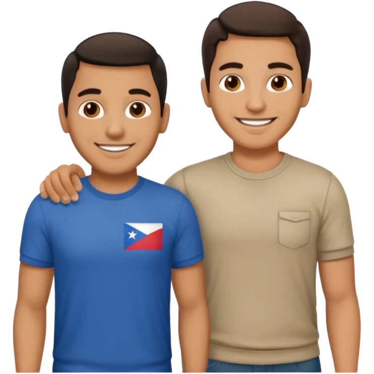 amigos puerto riqueños dos  machos emoji