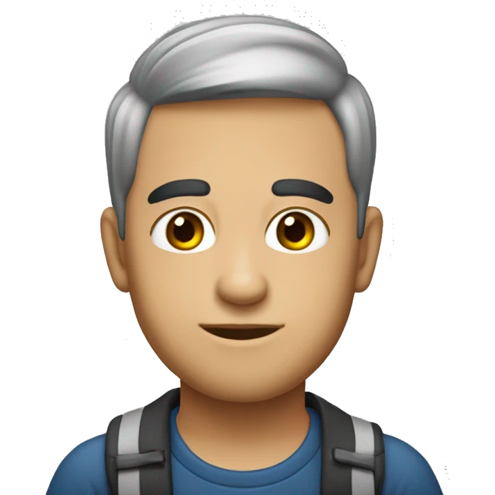 menino moreno olhos castanhos cabelos curto escuro emoji