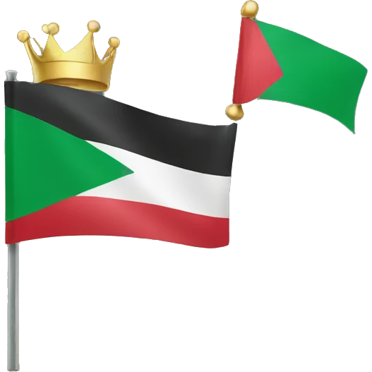 palestine flag with a crown emoji