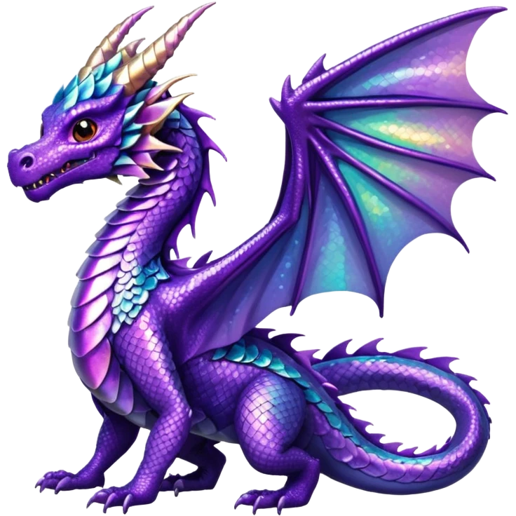 glitter purple dragon emoji