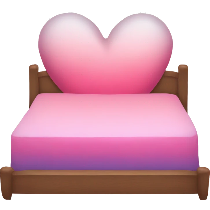 Pink ombre heart shaped bed  emoji