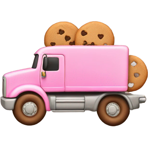 cookie heart with semi truck emoji