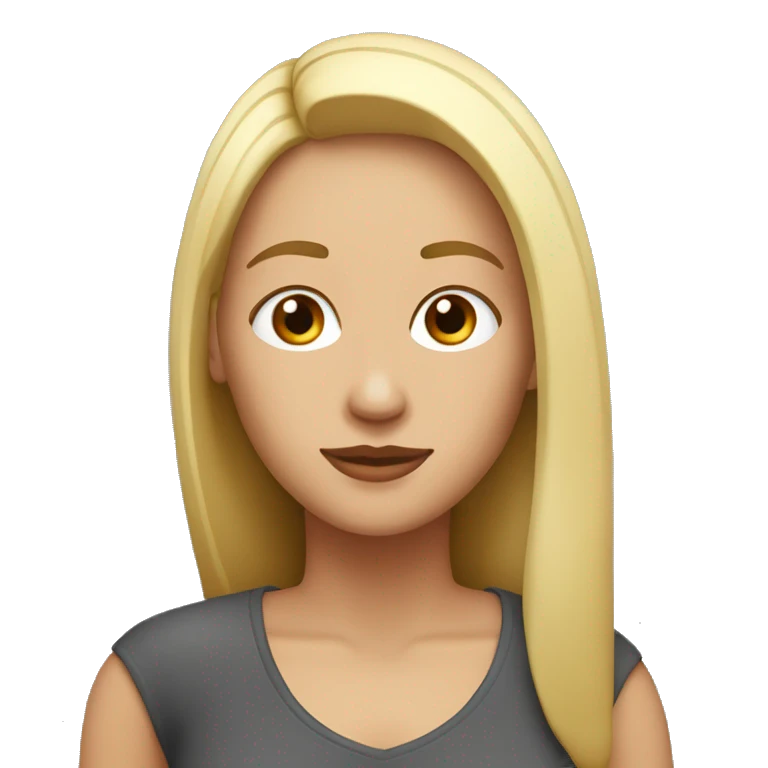 Mujer con pelo rojo, tez blanca y ojos café, pelo largo emoji