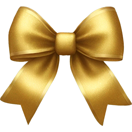Gold Christmas bow emoji
