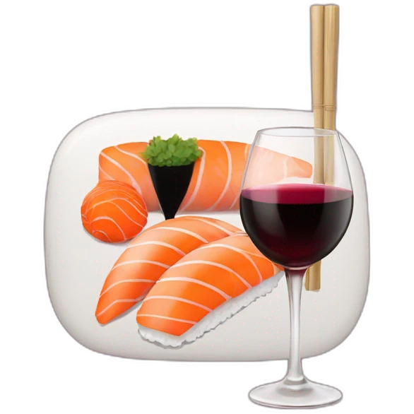 sushi and wine emoji