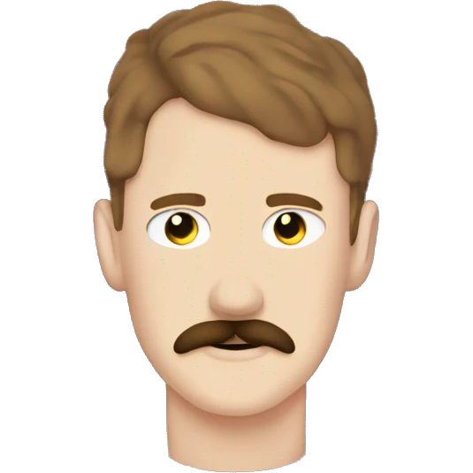 Pale guy moustache Soul patch covered by cozy blanket emoji