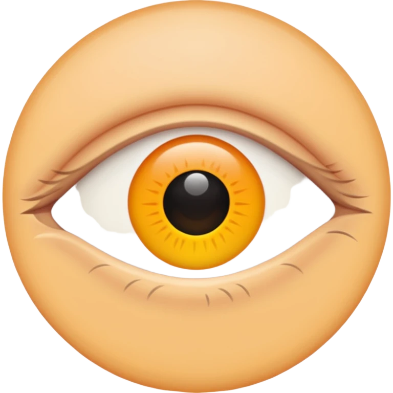 iOS emoji, minimal eye symbol, circle with dot, flat emoji