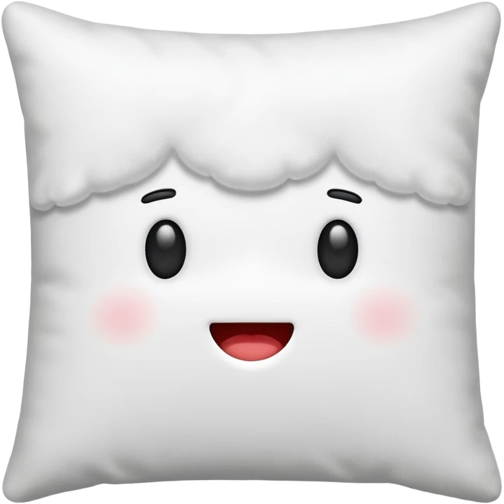 blank pillow without  face emoji