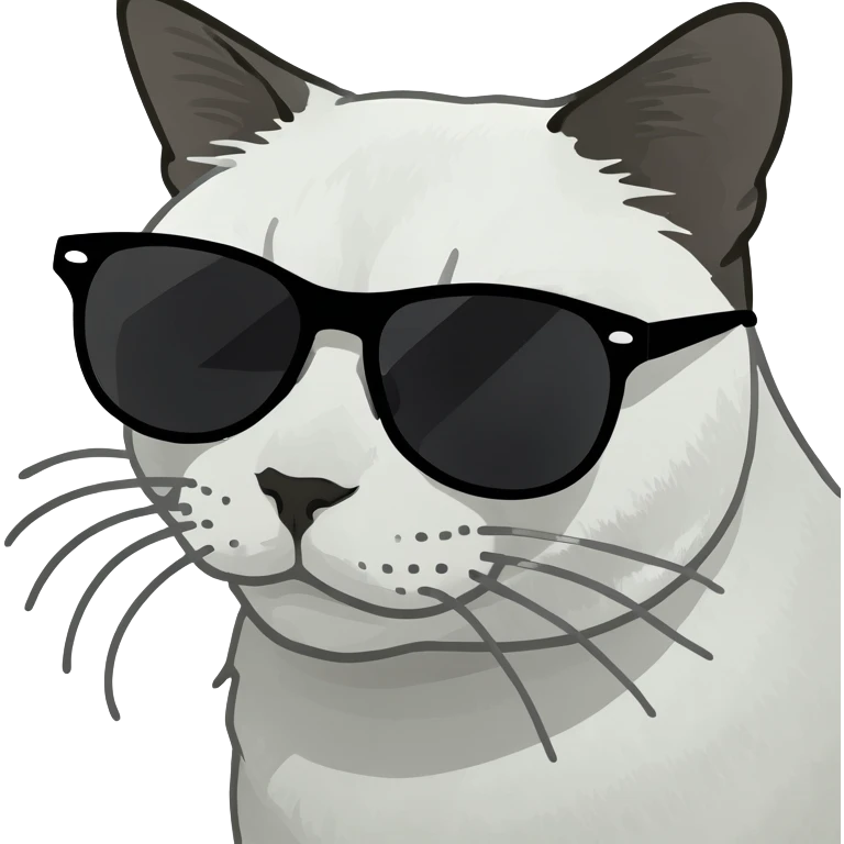Cat with sunglasses emoji