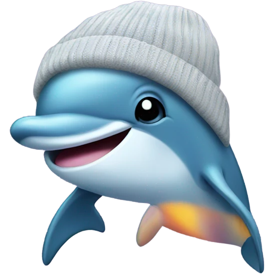Dolphin beanie disco  emoji