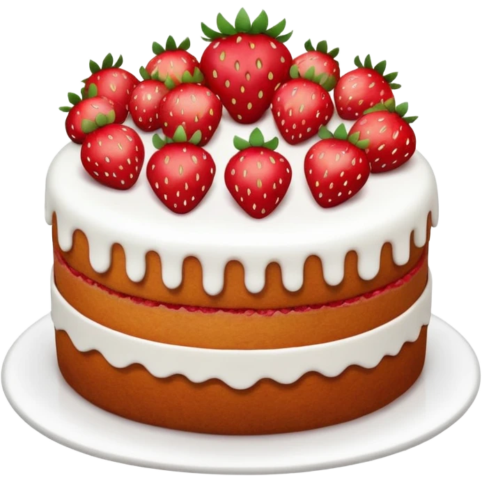 cake with strawberry  emoji