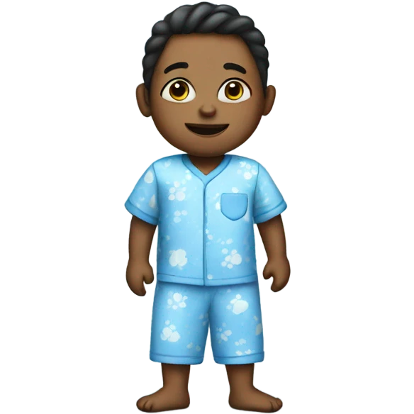 child in blue pajamas emoji