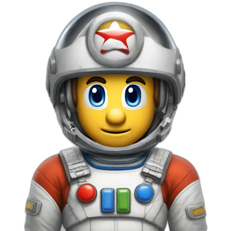 Super Mario in Austronaut Suit emoji