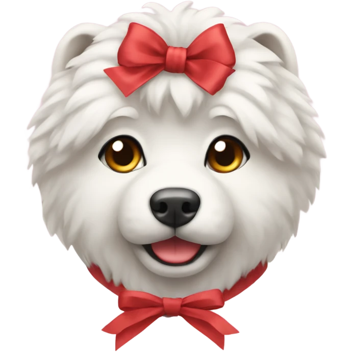 Samoed with bow emoji