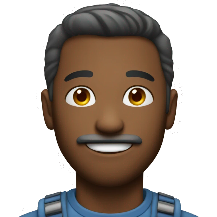 man doing a heart emoji