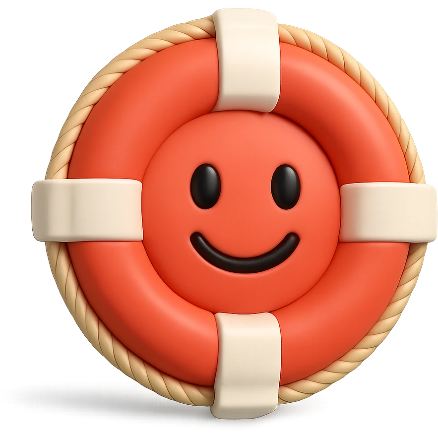 {
  "title": "3D Skeuomorphic Emoji Icon Schema",
  "type": "object",
  "properties": {
    "object": {
      "type": "string",
      "description": "Name of the object to be represented (e.g., 'money bag', 'camera', 'pizza')."
    },
    "style": {
      "type": "string",
      "enum": ["3D skeuomorphic emoji"],
      "description": "Visual style to be used for rendering."
    },
    "materials": {
      "type": "object",
      "properties": {
        "base": {
          "type": "string",
          "description": "Primary material texture, e.g., 'smooth cloth', 'metallic', 'plastic'."
        },
        "details": {
          "type": "array",
          "items": { "type": "string" },
          "description": "Secondary materials or embellishments (e.g., rope, buttons, stitching)."
        }
      }
    },
    "colors": {
      "type": "object",
      "properties": {
        "baseColor": {
          "type": "string",
          "description": "Main color of the object (e.g., '#F5DEB3' for a beige sack)."
        },
        "accentColors": {
          "type": "array",
          "items": { "type": "string" },
          "description": "Accent or highlight colors (e.g., yellow for dollar sign)."
        }
      }
    },
    "lighting": {
      "type": "object",
      "properties": {
        "type": {
          "type": "string",
          "enum": ["soft", "ambient", "studio"],
          "description": "Lighting type used to shade and define volume."
        },
        "shadows": {
          "type": "boolean",
          "description": "Indicates if soft drop shadows are used."
        }
      }
    },
    "geometry": {
      "type": "object",
      "properties": {
        "dimensionality": {
          "type": "string",
          "enum": ["3D"],
          "description": "Indicates that object is rendered in 3D."
        },
        "roundedEdges": {
          "type": "boolean",
          "description": "Indicates if object has smooth, rounded edges."
        }
      }
    },
    "expression": {
      "type": "string",
      "enum": ["playful", "realistic", "friendly"],
      "description": "Overall emotional tone of the icon."
    },
    "background": {
      "type": "string",
      "enum": ["transparent", "white", "gradient"],
      "description": "Background type for the rendered emoji."
    }
  },
  "required": ["object", "style", "materials", "colors", "lighting", "geometry", "expression", "background"]
}

lifebuoy emoji