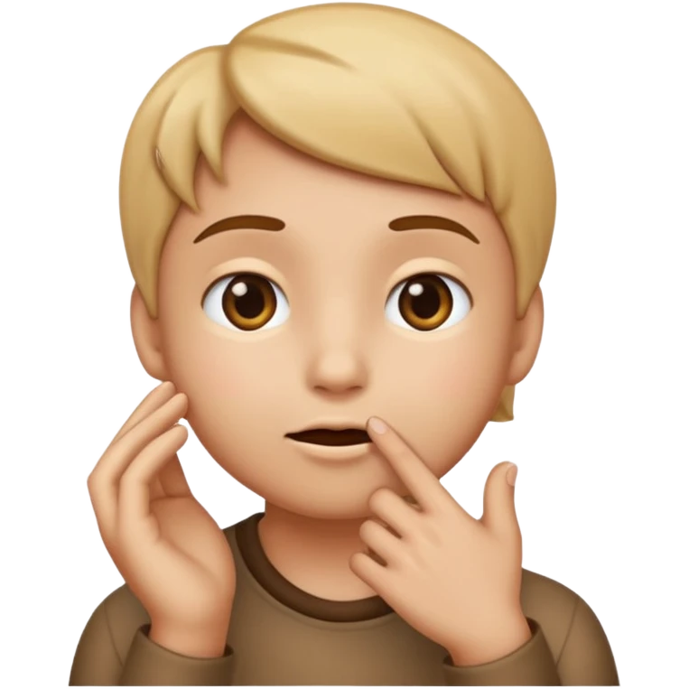 🤔this emoji with an innocent suspicious but also smirking 😏 expression looking up, but with that same hand emoji