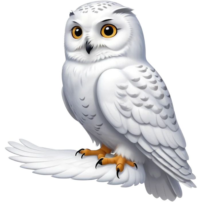 The snowy owl clicked her beak and fluttered down onto Harry’s arm. emoji