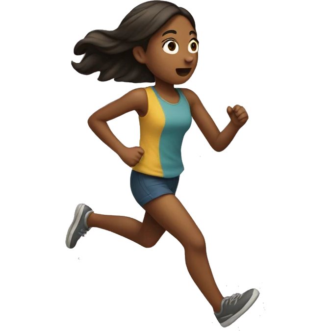 A girl running away from someone  emoji