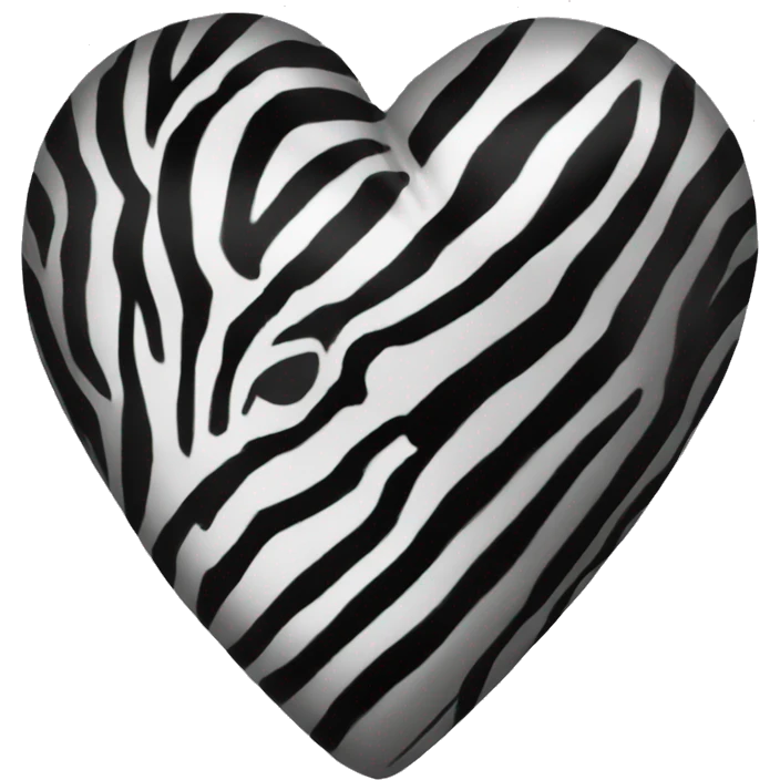 Zebra heart emoji