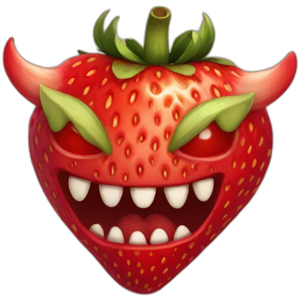 strawberry demon emoji